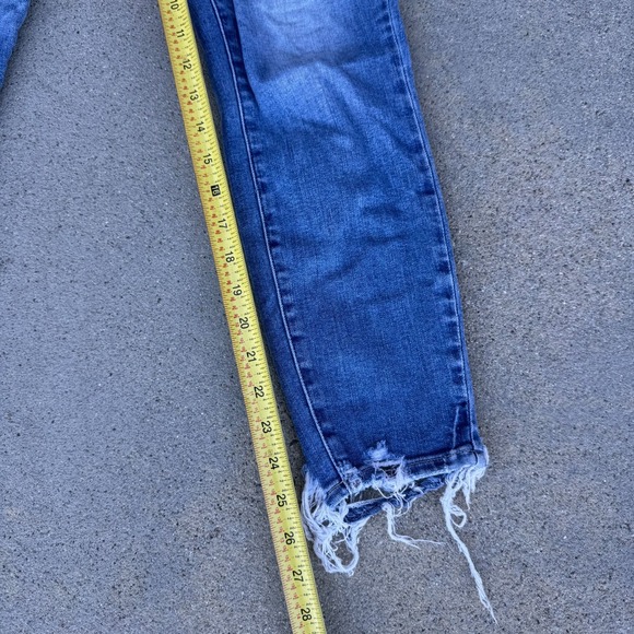 Paige Hoxton Crop Jeans Mid Rise Light Wash Denim Women's Blue Size 29 - Picture 13 of 13